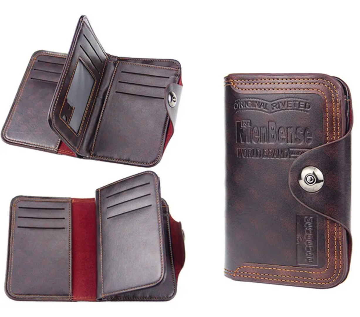 Portefeuille MenBense en cuir véritable