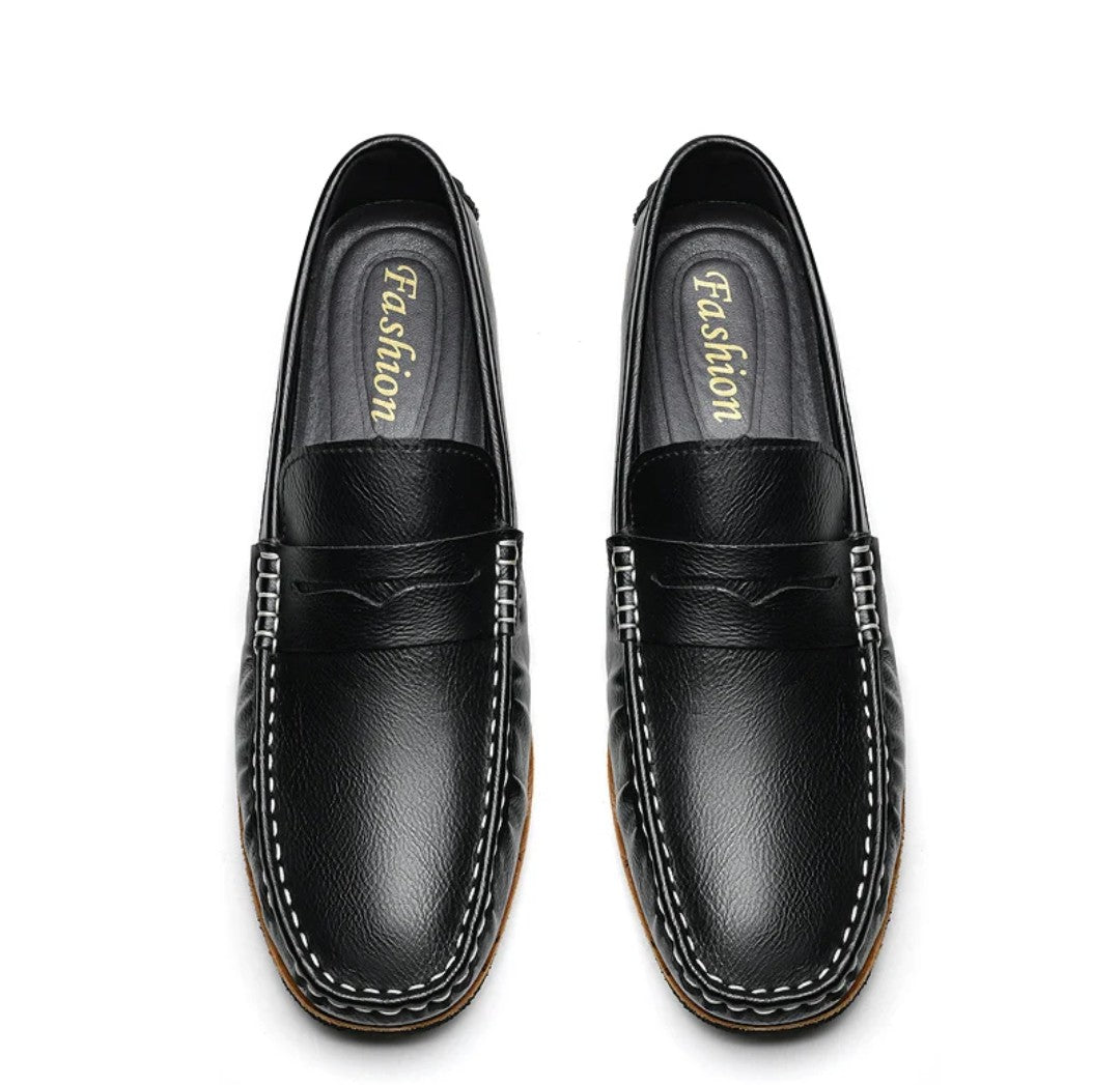 Mocassin en cuir véritable