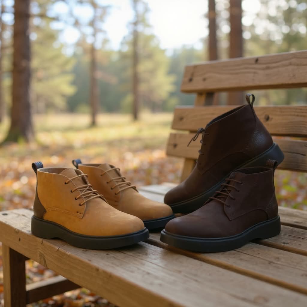 bottines Chukka en cuir nubuck