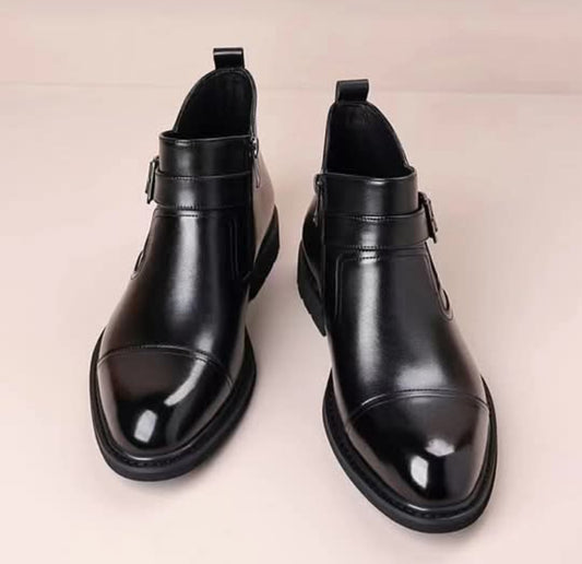 Bottes Chelsea en cuir de vachette véritable