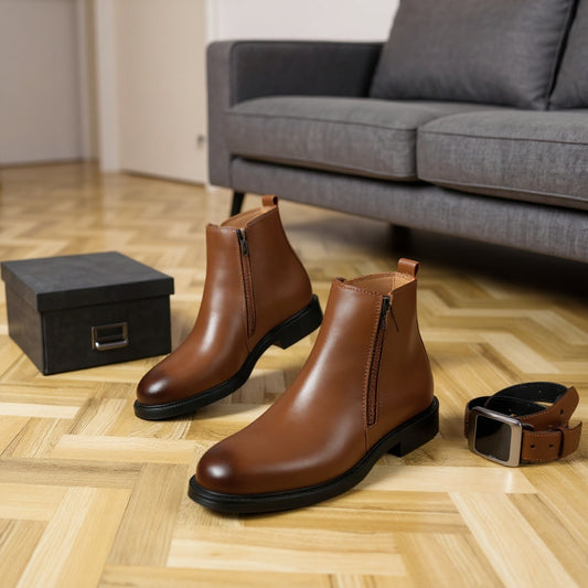 Bottines Dolcino en cuir véritable