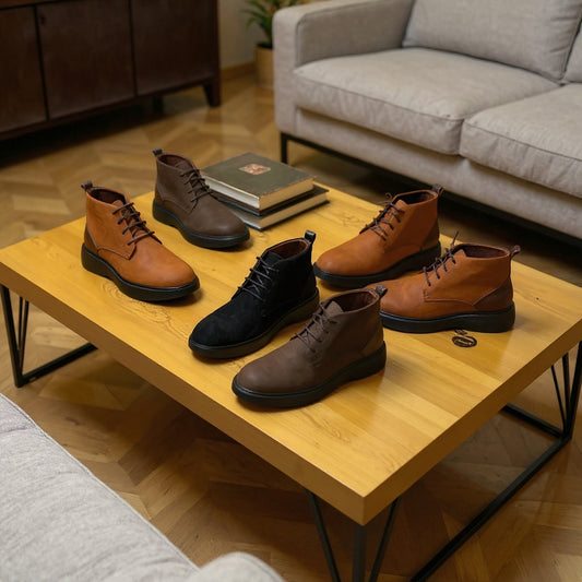 bottines Chukka en cuir nubuck