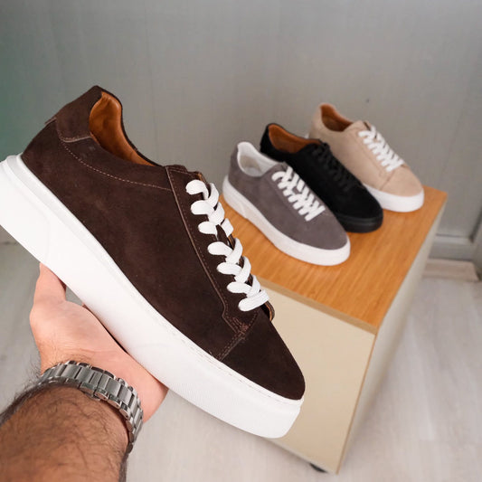 Baskets en cuir suédé pour homme