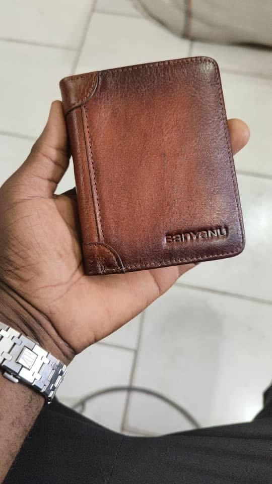 Portefeuille slim en cuir de vache véritable